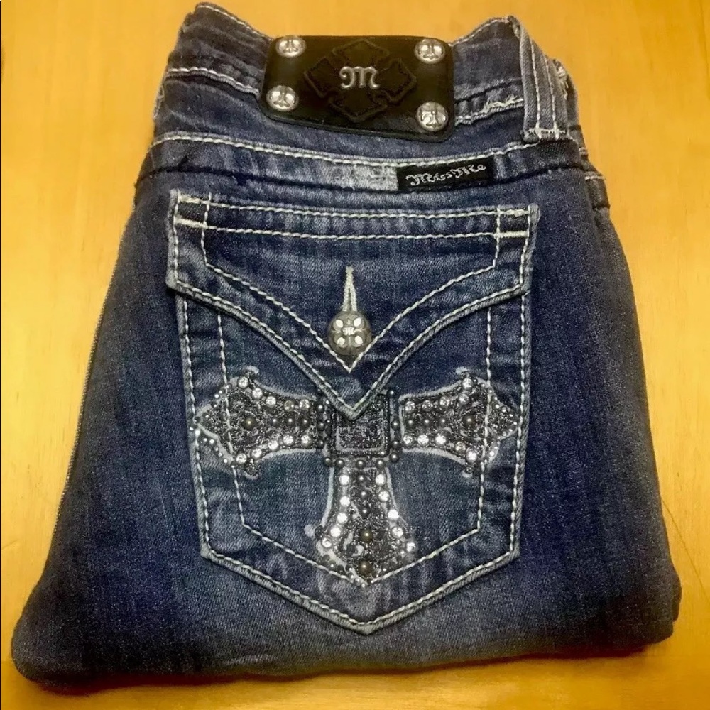 Miss me Cross embellished Jeans jp5046b8 size 27